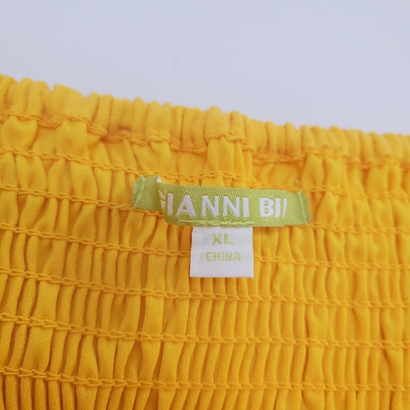 Gianni Bini XL yellow button front midi dress - Picture 2 of 4